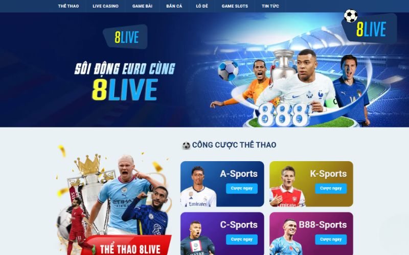 Cách tham gia cá cược thể thao tại 8Live Cách tham gia cá cược thể thao tại 8Live