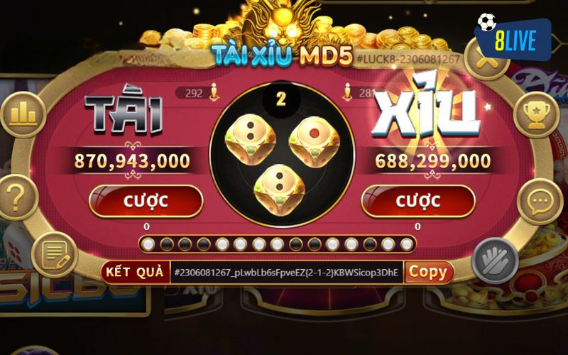Hướng dẫn chơi Tài Xỉu MD5 8Live chi tiết Hướng dẫn chơi Tài Xỉu MD5 8Live chi tiết