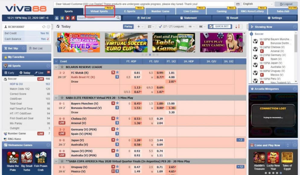 Chơi Thể Thao Ảo – Casino Thực và Ảo tại 8Live Chơi Thể Thao Ảo – Casino Thực và Ảo tại 8Live