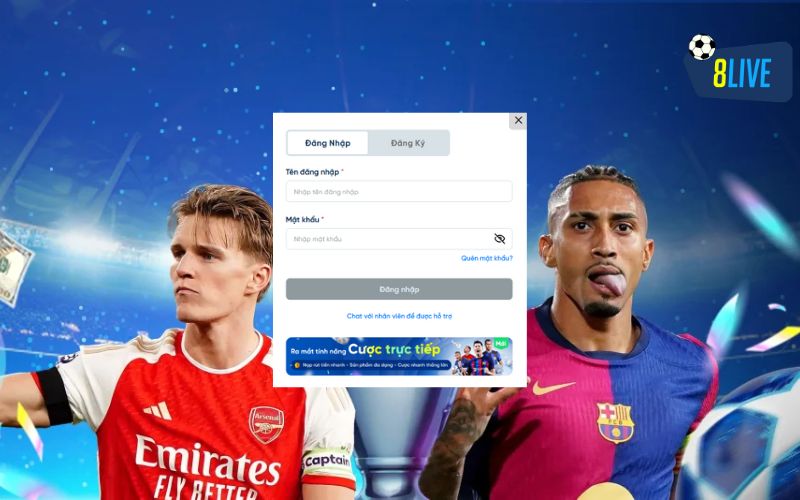 Hướng dẫn đăng nhập tài khoản 8LIVE Hướng dẫn đăng nhập tài khoản 8LIVE